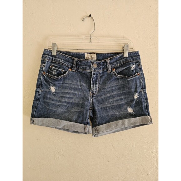 Aeropostale Pants - Aeropostale Denim Jean Short Shorts Size 7/8 Distressed Cuffed Denim